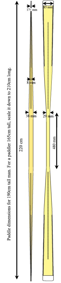 Dimensions of Greenland paddle